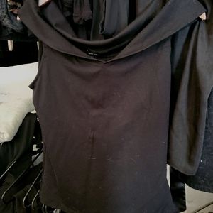 NWOT Who What Wear Classy Boatneck Top Cap Petal Sleeve Sleeveless Off Shoulder